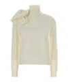 Moschino 3d Flower Sweater In White