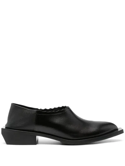 MOSCHINO 40MM CUBAN HEEL LOAFERS