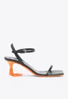 Moschino Square-headed High-heeled Sandals In Black