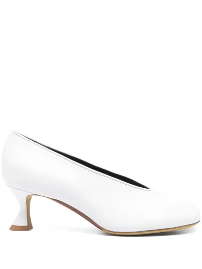 Moschino 50mm Duck Pumps In White