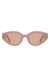 Moschino 51mm Oval Sunglasses In Gold