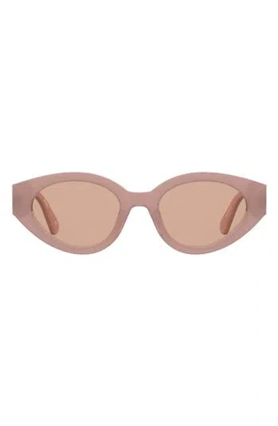 Moschino 51mm Oval Sunglasses In Gold