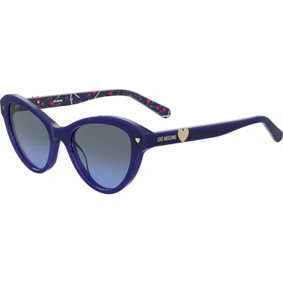 Moschino 52mm Cat Eye Sunglasses In Blue