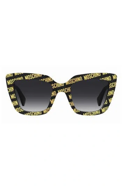 Moschino 52mm Gradient Cat Eye Sunglasses In Pattern