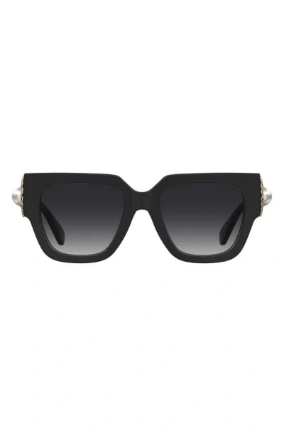 Moschino 52mm Gradient Square Sunglasses In Black