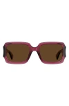 Moschino 53mm Rectangular Sunglasses In Brown