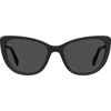 Moschino 54mm Cat Eye Sunglasses In Black