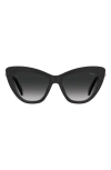 Moschino 54mm Gradient Cat Eye Sunglasses In Black