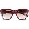 Moschino 54mm Gradient Rectangular Sunglasses