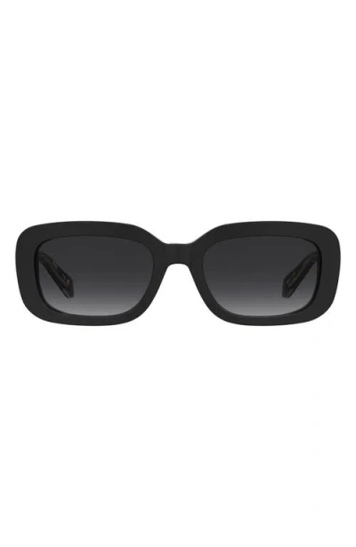 Moschino 54mm Gradient Rectangular Sunglasses In Black