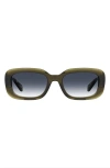 Moschino 54mm Gradient Rectangular Sunglasses In Green