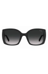 Moschino 54mm Gradient Square Sunglasses In Black/ Grey