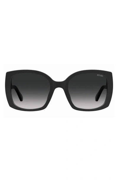 Moschino 54mm Gradient Square Sunglasses In Black