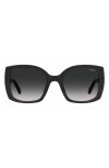 Moschino 54mm Gradient Square Sunglasses In Black/grey