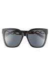 Moschino 55mm Gradient Cat Eye Sunglasses In Black