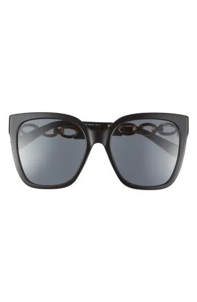 Moschino 55mm Gradient Cat Eye Sunglasses In Black