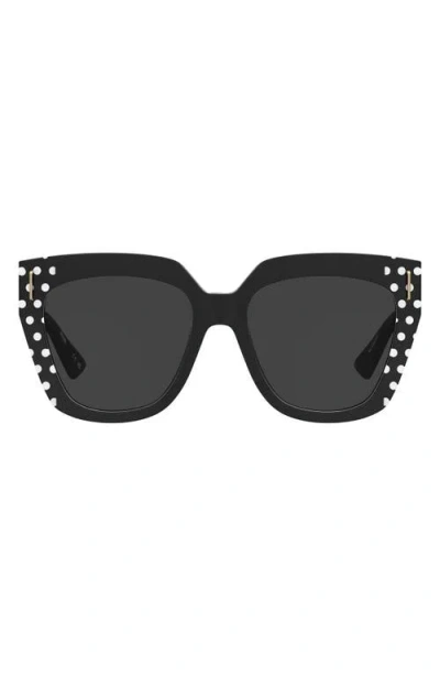 Moschino 55mm Square Sunglasses In Black