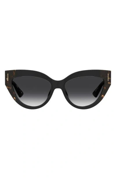 Moschino 56mm Gradient Cat Eye Sunglasses In Black