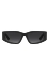Moschino 56mm Gradient Rectangular Sunglasses In Black