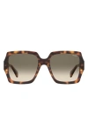 Moschino 56mm Gradient Square Sunglasses In Brown