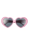 Moschino 57mm Heart Sunglasses In Fuchsia
