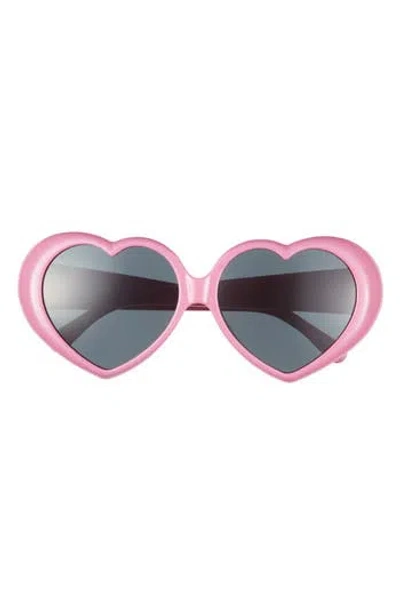 Moschino 57mm Heart Sunglasses In Fuchsia