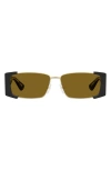Moschino 57mm Rectangular Sunglasses In Brown