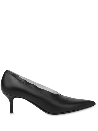 Moschino 60mm Leather Pumps In Black