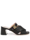Moschino 60mm Leather Mules In Schwarz