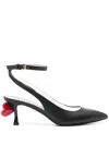 MOSCHINO 70MM HEART-APPLIQUÉ PUMPS