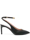 Moschino 80mm Leather Pumps In Black