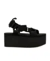 Moschino 80mm Nylon Platform Sandals In Black