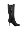 Moschino Couture Woman Boot Black Size 8 Calfskin In Black