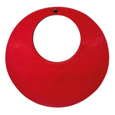Pre-owned Moschino 90's  Jeans Red Large Patent Leather Circle Bag