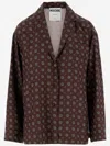 Moschino Brown Silk Patterned Shirt In Brown