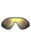 Moschino 99mm Mirrored Shield Sunglasses