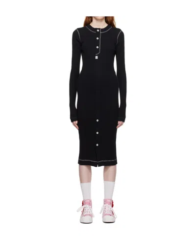 Moschino A Medium-length Button Dress In Black