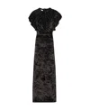 Moschino A Pleated Dress With Round Neck In Black