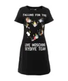 Moschino A Printed Dress In Black