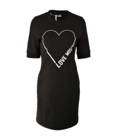 Moschino A Printed Dress In Black