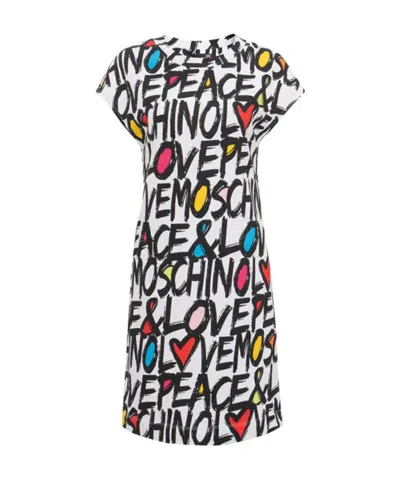 Moschino A Printed Dress In Black