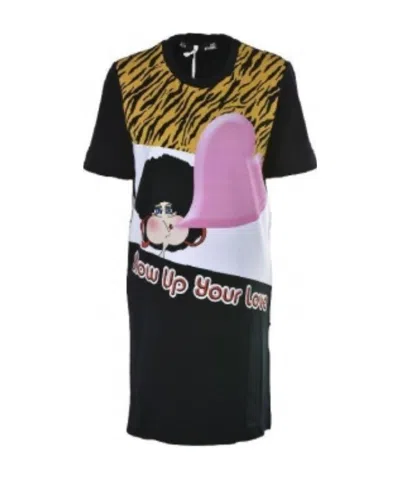 Moschino A Printed Dress In Black