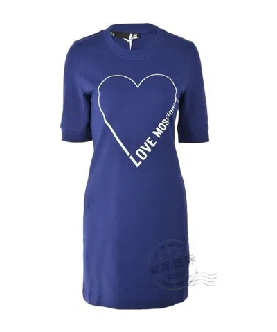 Moschino A Printed Dress In Blue