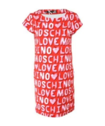 Moschino A Printed Dress In Red