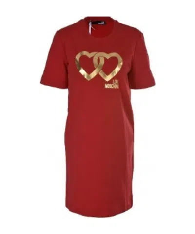 Moschino A Printed Dress In Red