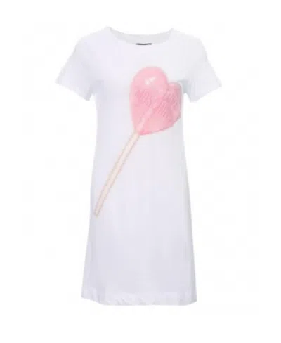 Moschino A Printed Dress In White