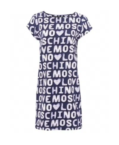 Moschino A Printed Dress In White