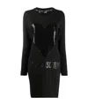 Moschino A Sequined Heart-shaped Dress In Black