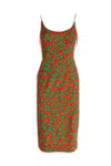 Moschino Cherry Monogram Print Dress In A1127