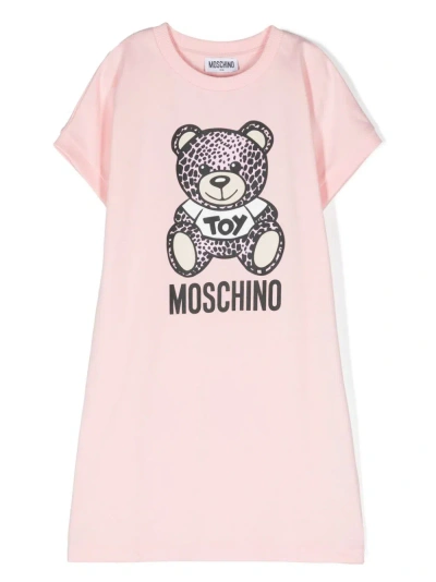 Moschino Abito Animalier Teddy Bear In Pink
